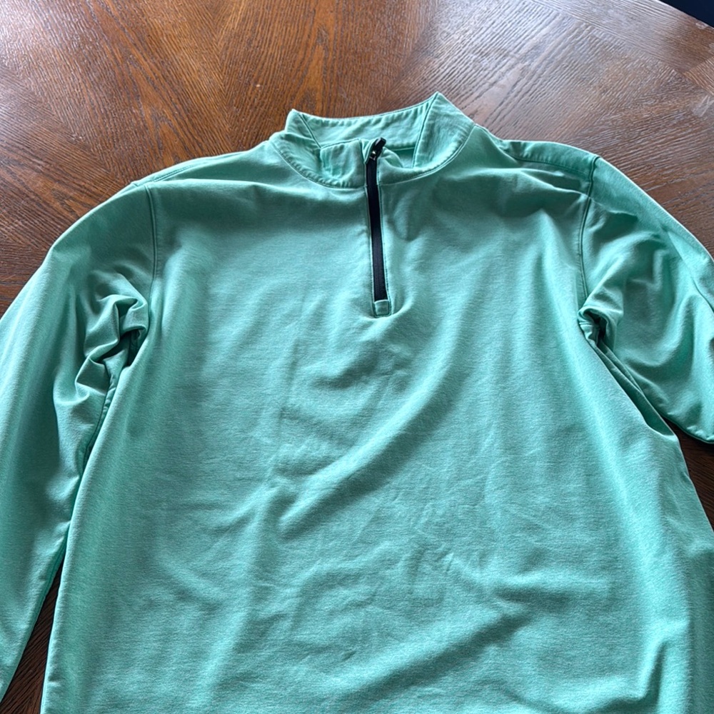 Green Quarter-Zip Pullover